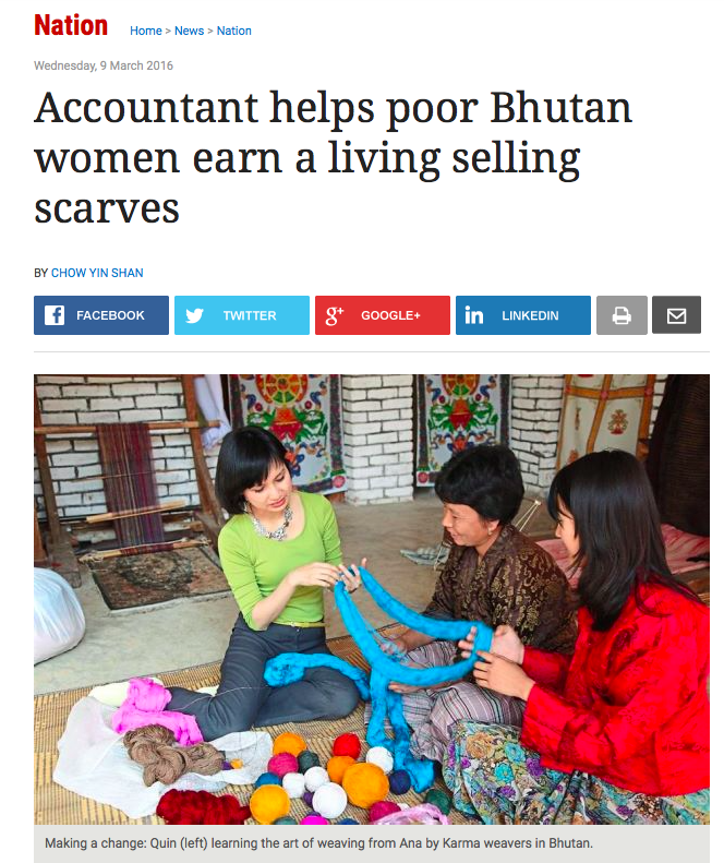 Star Newspaper Malaysia featuring Ana by Karma Bhutan