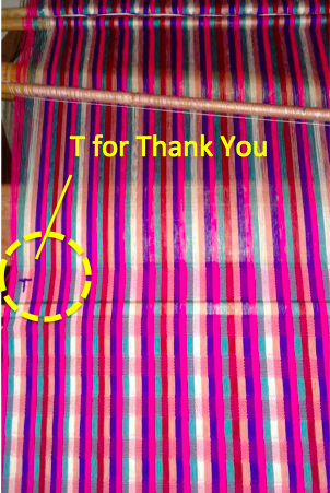 T for Thank You - a Bhutan weaver's gratitude
